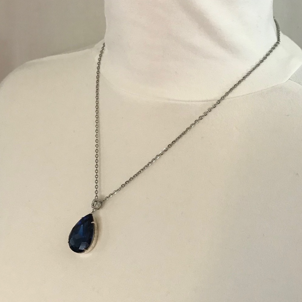 Peaky Blinders Grace Shelby Teardrop Sapphire Necklace, Handmade Replica - Picture 4 of 15
